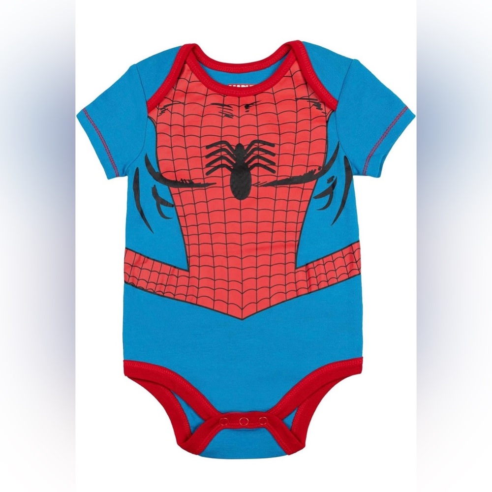 Marvel Avengers Baby Bodysuit 5 Pack 6-9M Iron Man Spider-Man Hulk - Picture 5 of 7